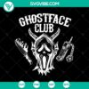 Ghost Face Club SVG with a Stranger Things Halloween Ghost design, inspired by Scream Ghost Hellfire Club. Perfect for Halloween crafts.