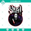 Scream Ghost SVG design for Halloween, featuring a ghost face. Great for spooky themed crafts or decorations.