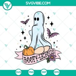 Ghost Girl Bootylicios SVG DXF EPS PNG Cut Files, Halloween SVG File, Halloween Cricut &amp; Silhouette Designs
