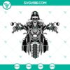Ghost Rider skeleton riding a horror motorcycle SVG design for Halloween themed digital projects.