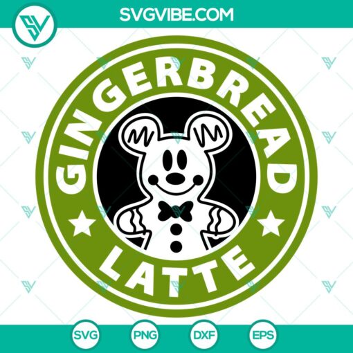 gingerbread latte mickey mouse svg starbucks svg coffee ring svg cold cup svg