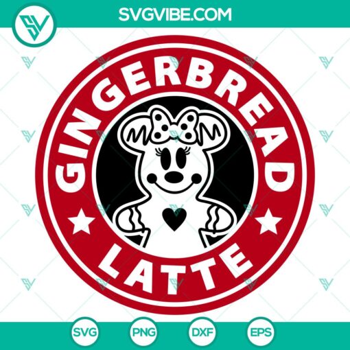 gingerbread latte minnie mouse svg starbucks svg coffee ring svg cold cup svg