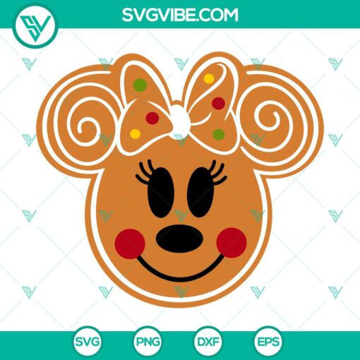 gingerbread minnie head svg free svg daily freebies svg