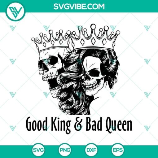 good king 038 bad queen svg horror svg halloween svg halloween scary svg