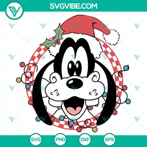 goofy with santa hat svg dxf eps png files