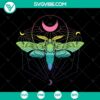 Goth moth and creepy moon witch costume SVG for Halloween, scary design illustration on transparent background.