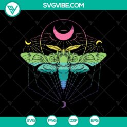 Goth Moth and Creepy Moon Witch Costume SVG, Halloween Scary SVG, Halloween SVG