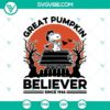 Great Pumpkin Believer SVG with scary Halloween design for use in crafting and digital projects.