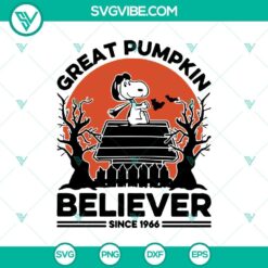 Halloween, Snoopy SVG, SVG Files, Great Pumpkin Believer SVG, Scary SVG, 4