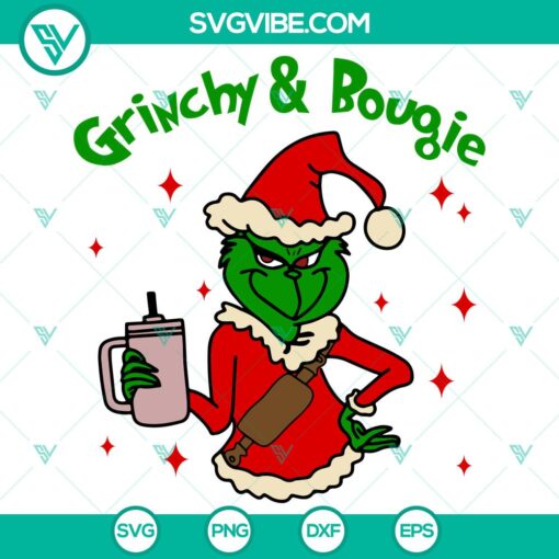 grinch and bougie svg dxf eps png files