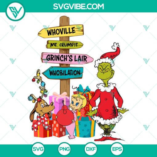 grinch cindy lou and max svg dxf eps png files