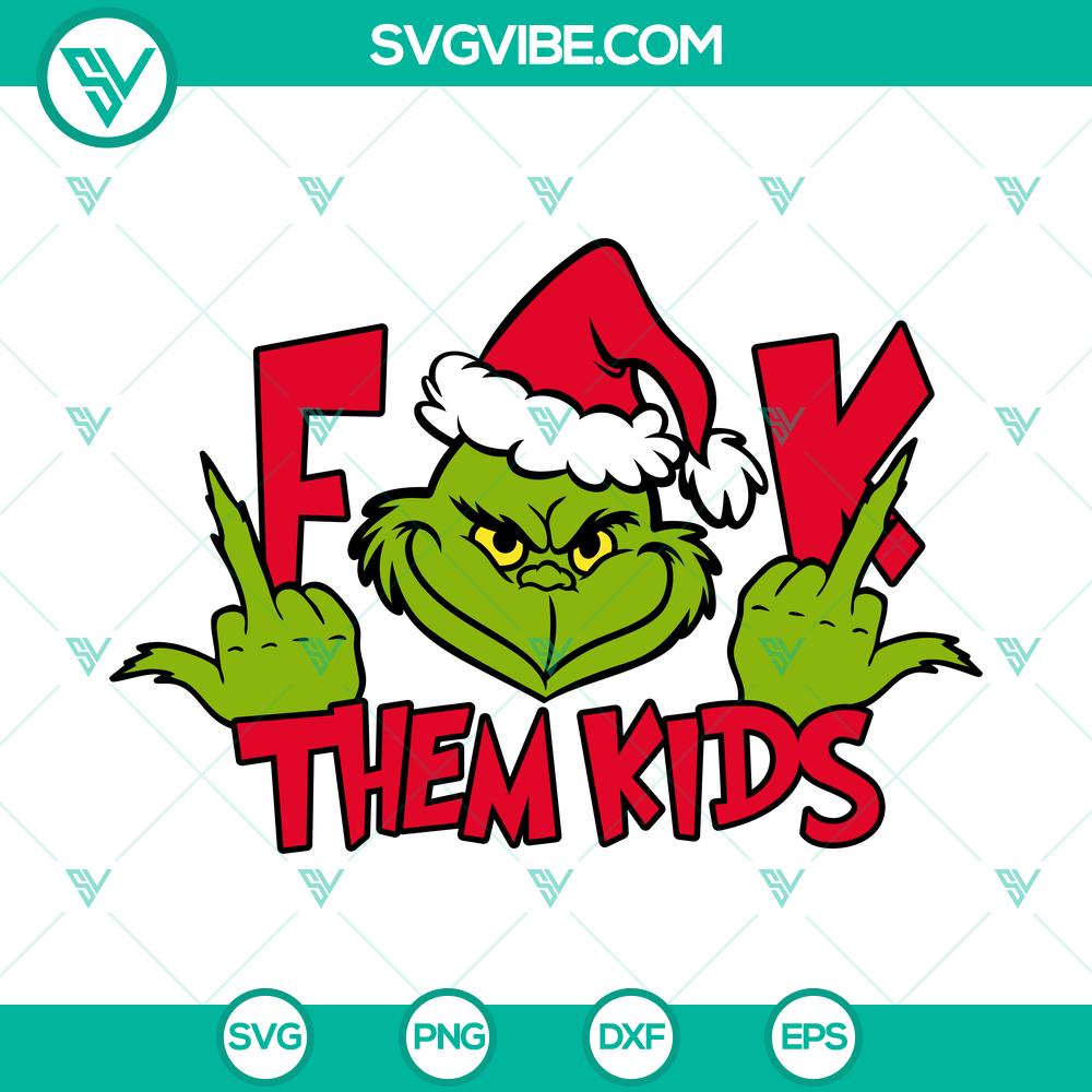 grinch-fuck-them-kids-svg-christmas-svg-merry-grinchmas-svg-middle-finger-svg.jpg Funny Grinch middle finger design SVG for Christmas, expressing "Fuck Them Kids" sentiment, perfect for holiday crafting projects.