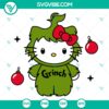 Grinch Hello Kitty Christmas Balls SVG design featuring cute Kawaii characters. Perfect for Grinchmas and Christmas crafting projects.