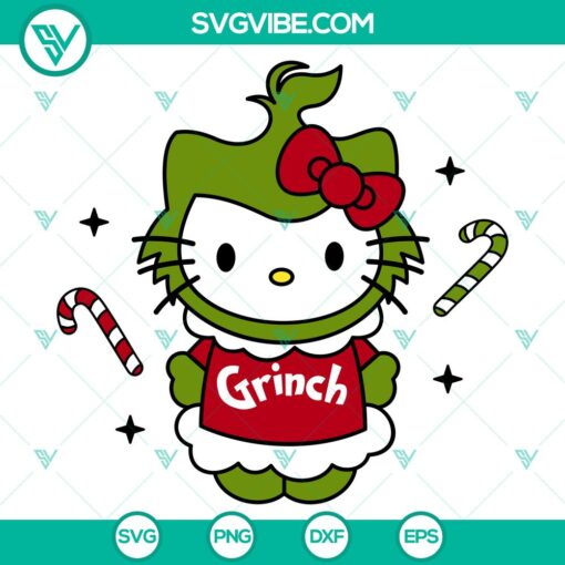 grinch hello kitty svg christmas svg grinchmas hello kitty svg kawaii svg