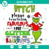Grinch inspired I Pee Glitter design in SVG, DXF, EPS, PNG file formats for digital crafting projects.