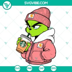 Grinch in Carhart Hat and Jacket SVG DXF EPS PNG Files