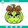 Grinch Pumpkin Coquette Halloween SVG cut file for Cricut & Silhouette, includes SVG DXF EPS PNG formats.