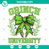Grinch University Coquette Bow SVG | Funny Christmas Cut Files 3