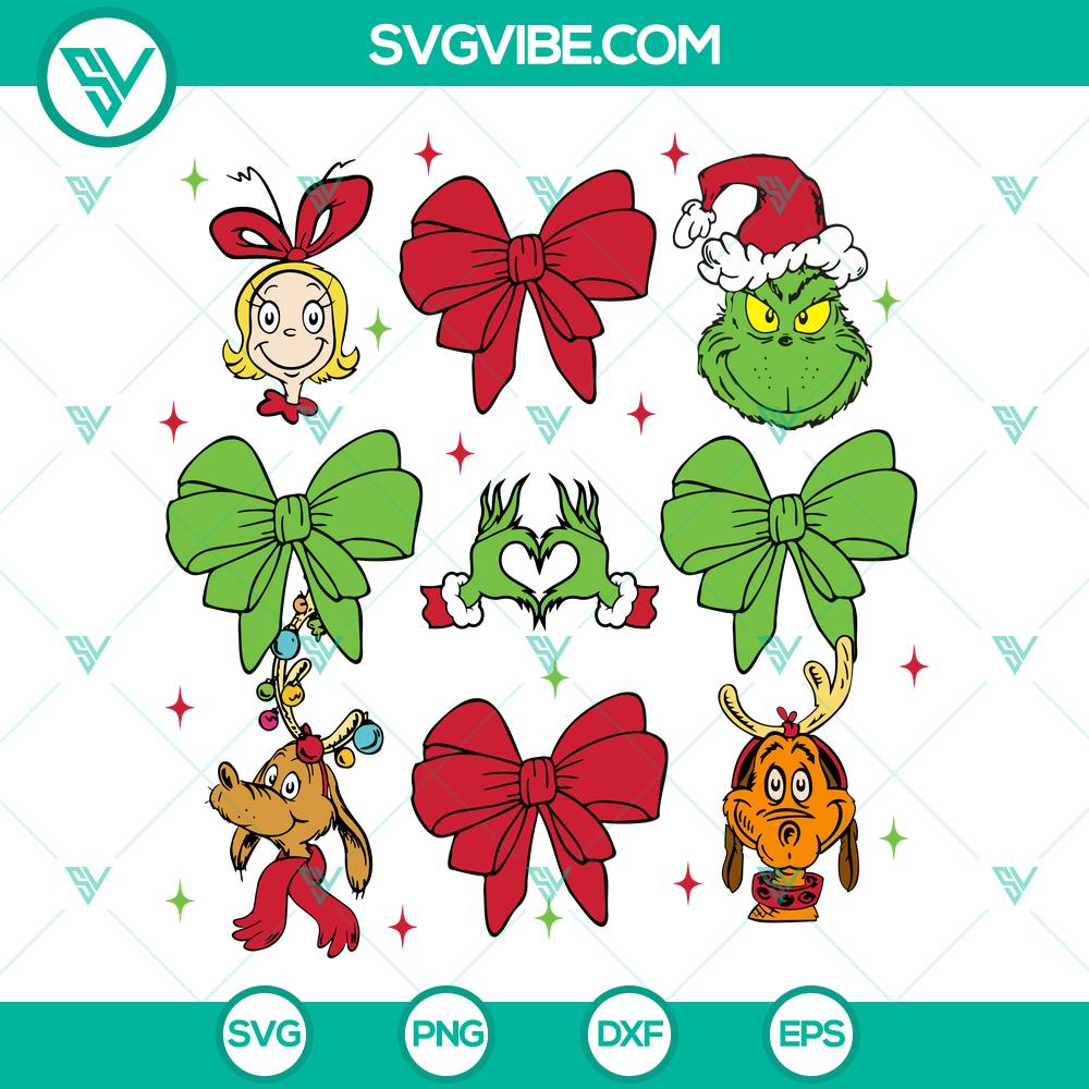 Grinchmas Coquette Bow Christmas SVG | Cute Grinch Holiday Cut Files Grinchmas Coquette Bow Christmas SVG | Cute Grinch Holiday Cut Files