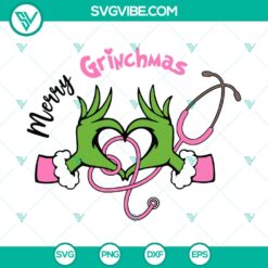 Grinchmas Nurse Christmas SVG DXF EPS PNG Files