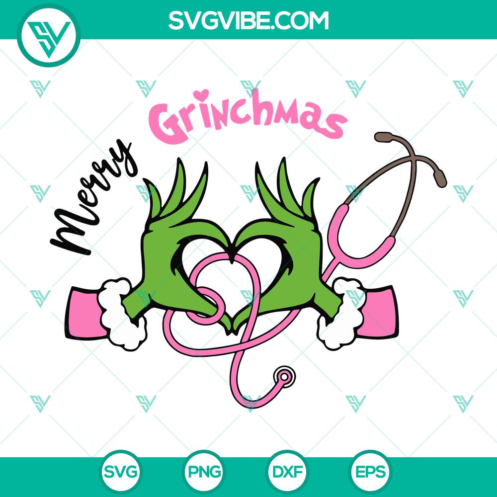 grinchmas-nurse-christmas-svg-dxf-eps-png-files.jpg Grinchmas Nurse Christmas digital SVG DXF EPS PNG files for festive crafting projects.