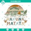 Hakuna Matata Lion King SVG featuring Disney's iconic lion drawing, ideal for Relax Life theme crafts and projects.