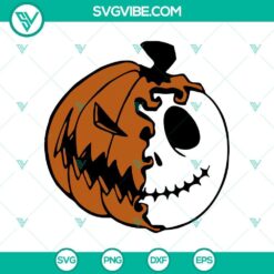 Halloween, SVG Files, The Nightmare Before Christmas SVG, Half Pumpkin Jack SVG 4