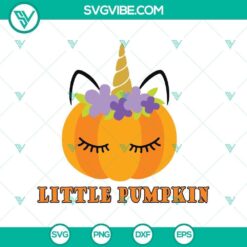 Halloween Baby Little Pumpkin Unicorn SVG, Horror SVG, Halloween SVG, Scary SVG