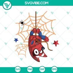Halloween Bluey Spiderman SVG DXF EPS PNG Cut Files, Halloween SVG File, Halloween Cricut &amp; Silhouette Designs