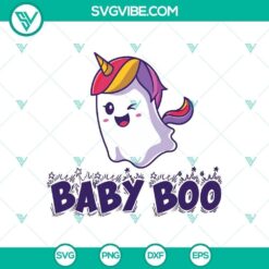 Halloween Boo Baby Unicorn SVG, Horror SVG, Halloween SVG, Scary SVG