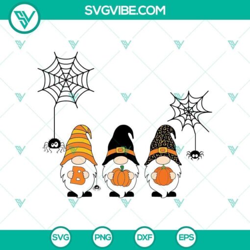 halloween boo three gnomies pumpkin svg horror svg halloween svg scary svg