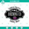 Halloween Brewing Co Salem Mass SVG, horror, Halloween, scary SVG design for spooky digital projects.