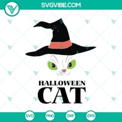 Spooky Halloween Cat SVG perfect for October 31 decor. Great for Halloween crafts and projects.