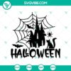 Spooky Halloween Cat SVG design perfect for Oct 31 celebrations, featuring a scary black cat silhouette.