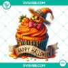 Cute Halloween cupcake characters clipart, perfect for party decorations and invitations. High-quality PNG format with 16 designs.
