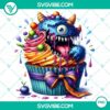 Halloween cupcake characters PNG clipart for party decorations and invitations, high-quality spooky design elements.