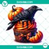 Halloween cupcake characters clipart PNG for party decorations and invitations, high-quality design for Halloween theme.