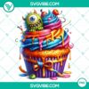 Halloween cupcake characters clipart PNG for party decorations and invitations, high-quality design for spooky celebrations.
