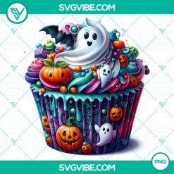 Halloween, PNG Files, Halloween Cupcake Characters PNG - High-Quality Clipart 12