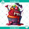 Adorable Halloween cupcake characters clipart for decorations and invitations, PNG format. Perfect for party themes.