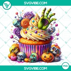 Halloween, PNG Files, Halloween Cupcake Characters PNG - High-Quality Clipart 5