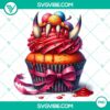 Halloween cupcake characters clipart in PNG format for party decorations and invitations. High-quality design for spooky theme.