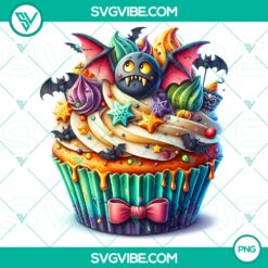 Halloween, PNG Files, Halloween Cupcake Characters PNG - High-Quality Clipart 2