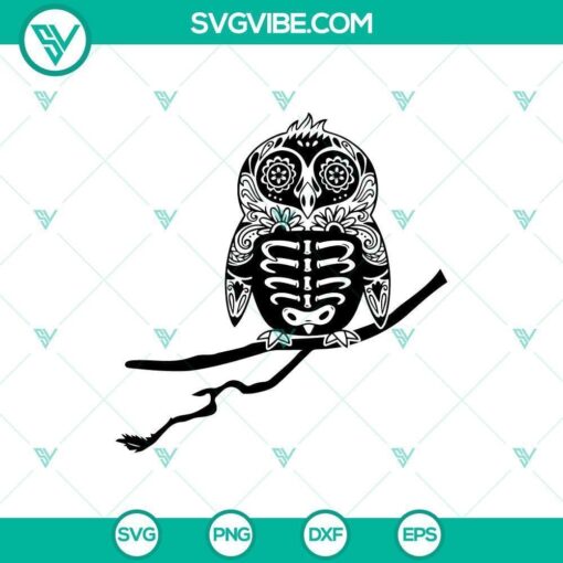 halloween dead sugar skull owl svg horror svg halloween svg scary svg