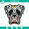 Spooky Halloween Dog Face SVG design with a scary and festive theme for Halloween celebrations.