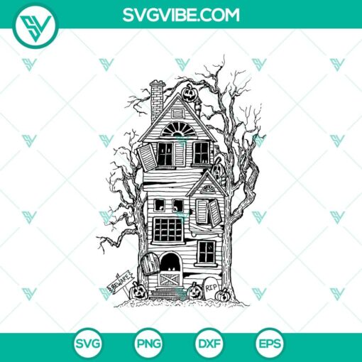 halloween haunted house svg scary house svg halloween house svg