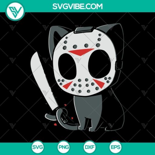 halloween horror cat jason svg horror svg halloween svg halloween scary svg