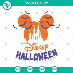 Halloween, SVG Files, Walt Disney SVG, Halloween Mickey Castle Mickey Head SVG, 22