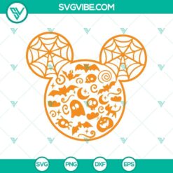 Halloween, SVG Files, Walt Disney SVG, Halloween Mickey Head SVG, Disney 5