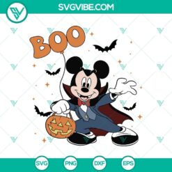 Halloween Mickey Mouse Vampire SVG DXF EPS PNG Cut Files, Halloween SVG File, Halloween Cricut &amp; Silhouette Designs